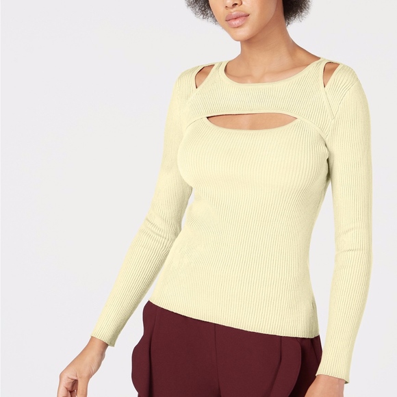 Bar III Cutout Softly Ribbed Knit Sweater NWT - Picture 4 of 4